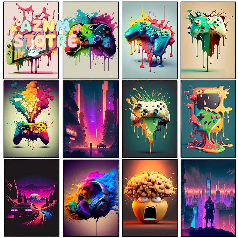 Esports Gaming Poster - Póster de Lona Vintage con Diseño