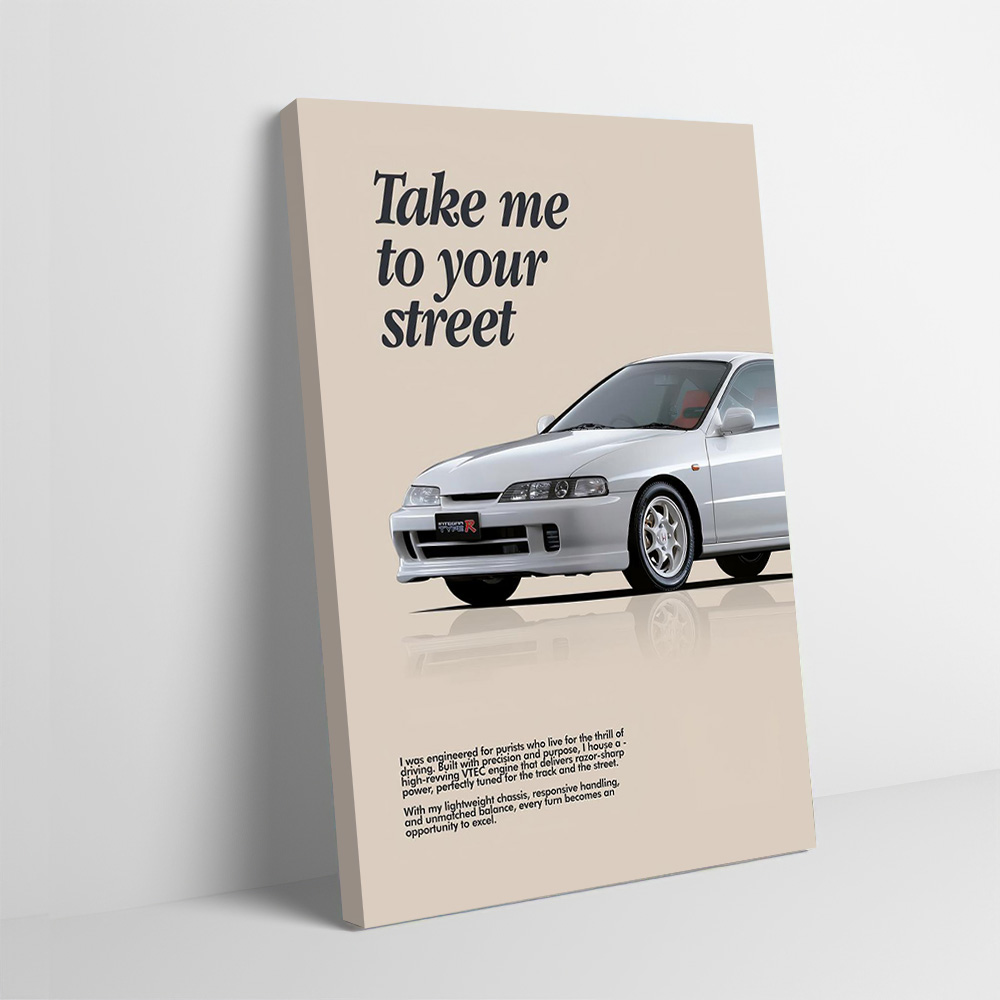 Esports Gaming Poster - Póster impreso de coche deportivo Integra
