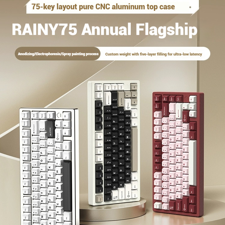 Esports In Gaming - Teclado inalámbrico Bluetooth RAINY75 personalizado para