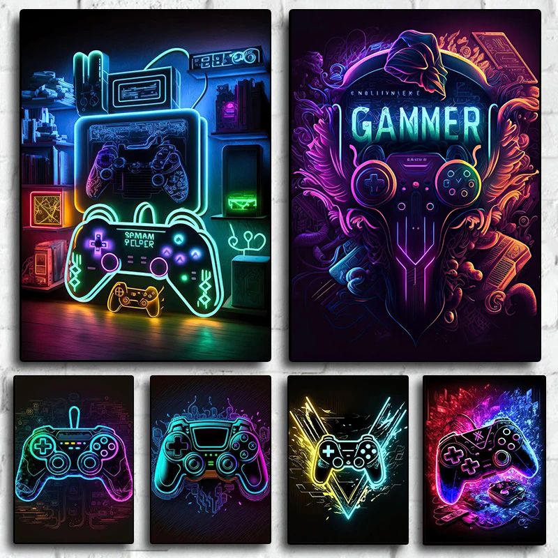 Esports Gaming Poster - Neon Pop Cool Gaming cuadro sobre