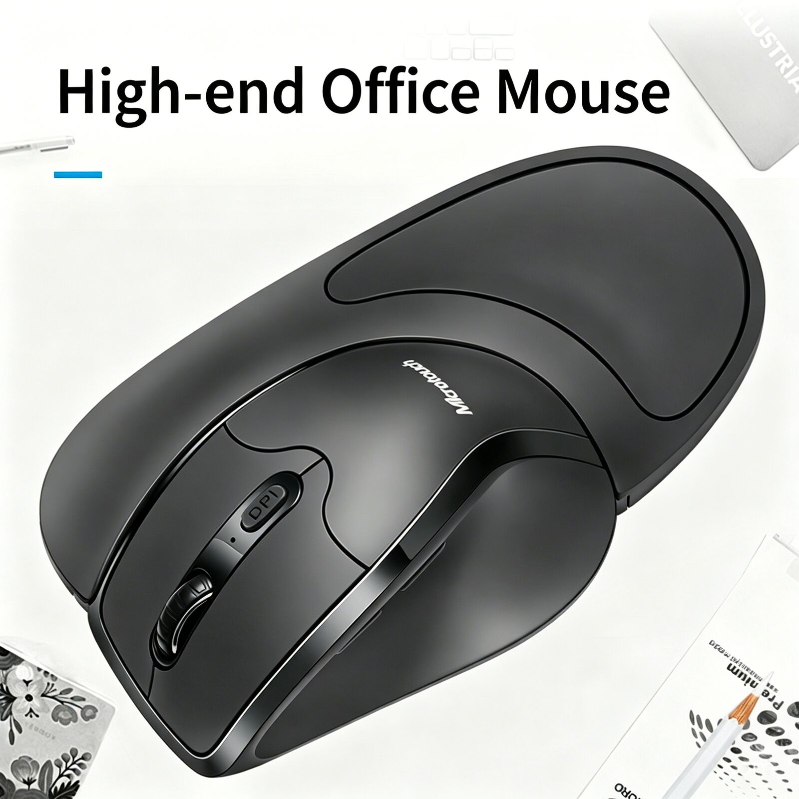 Esports Gaming Mouse Weight Adjustable - Ratón óptico ergonómico vertical inalámbrico de