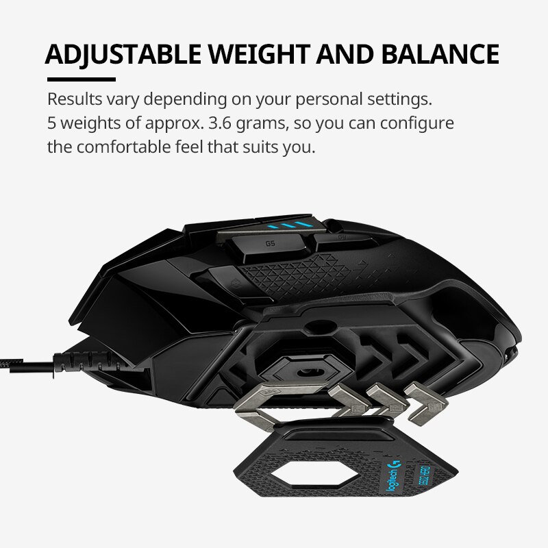 Logitech G502hero Master con c - Esports Gaming Mouse Weight Adjustable reseña y precio