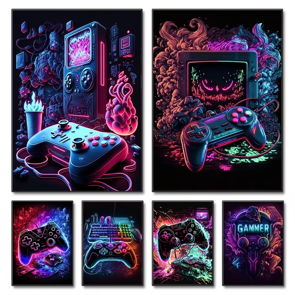 Pinturas en lienzo de juego de - Esports Gaming Poster reseña y precio