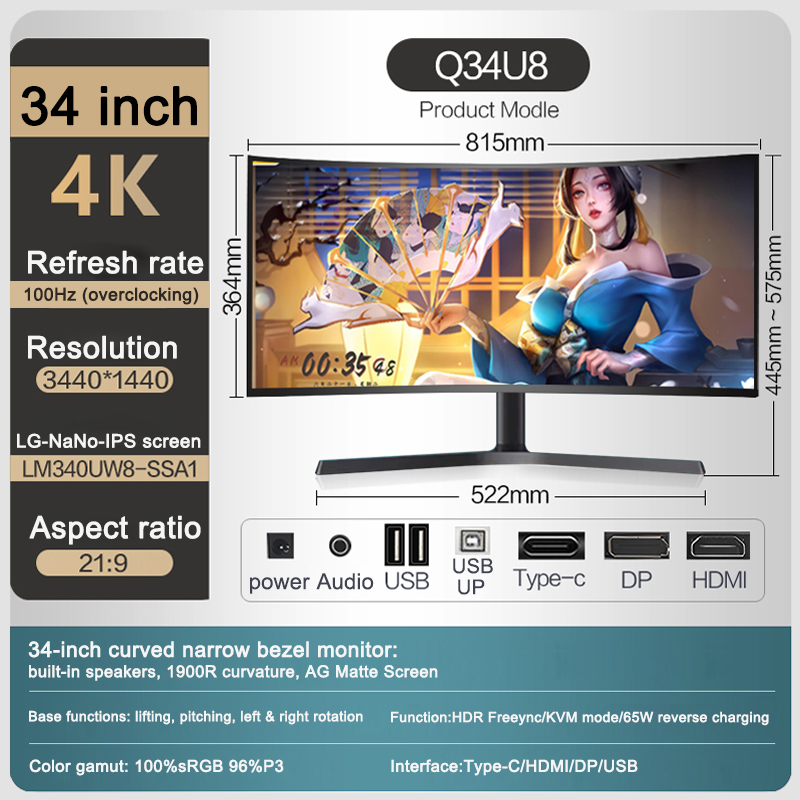 Monitor plano de Panel IPS 4K  - Esports Gaming Monitor reseña y precio