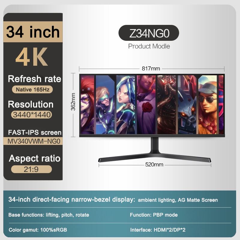Monitor plano de Panel IPS 4K  - Esports Gaming Monitor reseña y precio