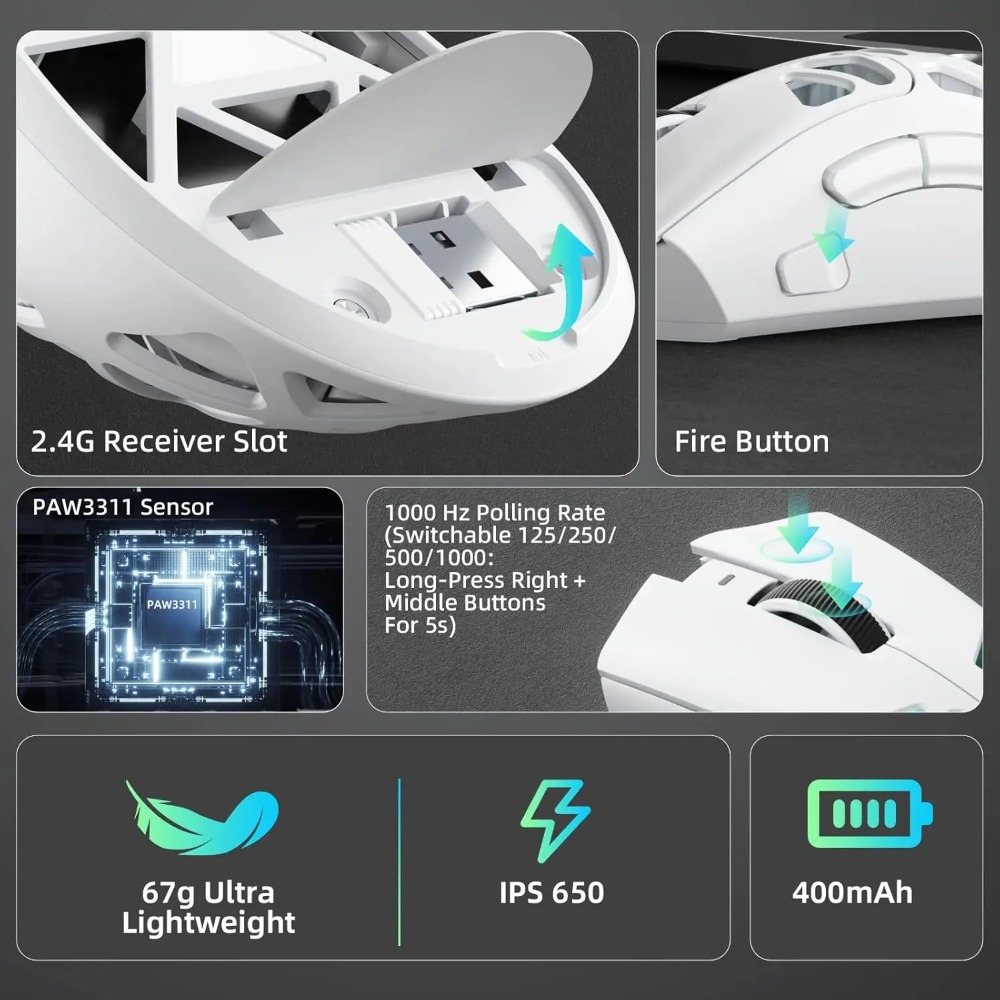 Ratón para Juegos AULA SC620,  - Esports Gaming Mouse Weight Adjustable reseña y precio