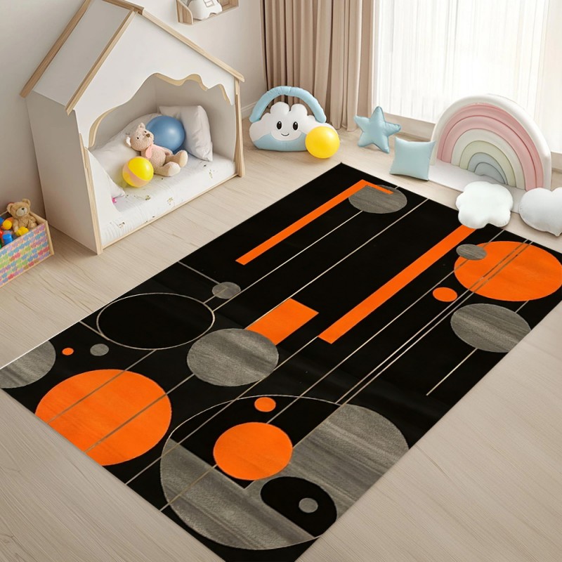 Alfombra Geométrica Negra y Na - Esports Gaming Hotel reseña y precio