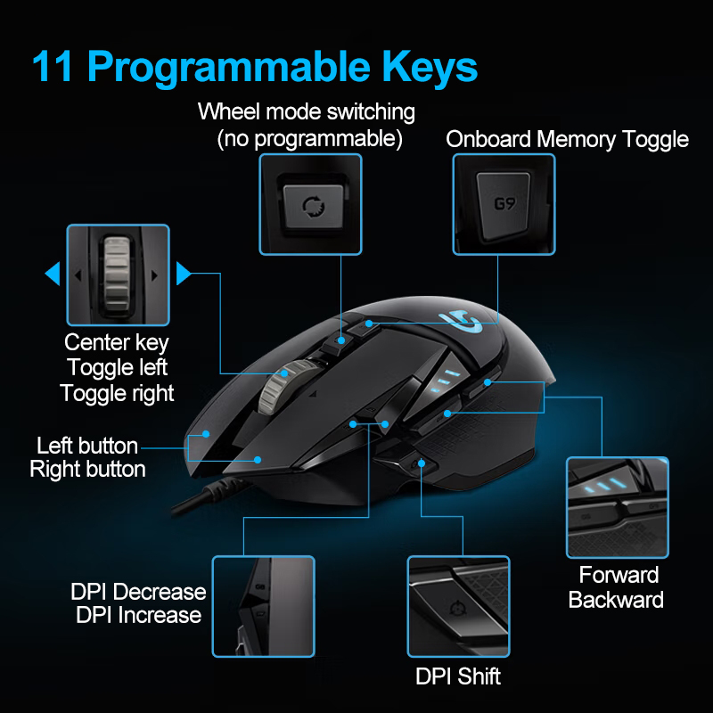 Ratón para Juegos Logitech G50 - Esports Gaming Mouse Weight Adjustable reseña y precio