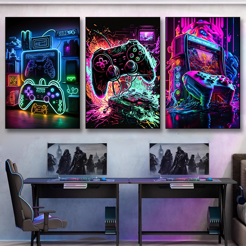 Neon Pop Cool Gaming cuadro so - Esports Gaming Poster reseña y precio