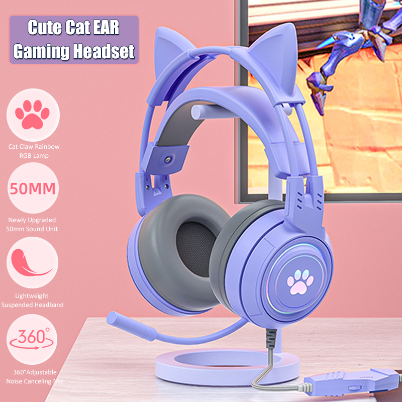 Auriculares con orejas de gato - Esports Gaming Headphones reseña y precio