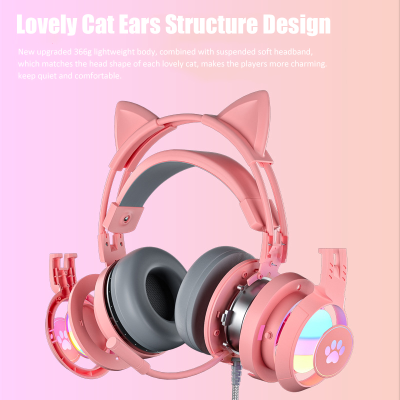 Auriculares con orejas de gato - Esports Gaming Headphones reseña y precio
